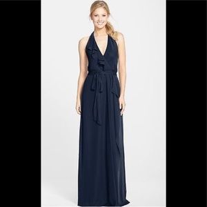 Nouvelle AmSale Navy Halter Dress Size S